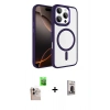 MARSİLYAN™- iPhone 16 Pro Max Kılıf Kıvılcım Prime - Siyah Bilvis Hayalet Cam Ekran Koruyucu + Raze Metal Kamera Lens - NLGY