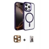 MARSİLYAN™- iPhone 16 Pro Max Kılıf Kıvılcım Prime - Siyah Bilvis Hayalet Cam Ekran Koruyucu + Pers Alüminyum Kamera Lens - CLTM