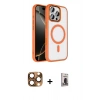 MARSİLYAN™- iPhone 16 Pro Max Kılıf Kıvılcım Prime - Siyah Bilvis Hayalet Cam Ekran Koruyucu + Pers Alüminyum Kamera Lens - CLTM