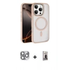 MARSİLYAN™- iPhone 16 Pro Max Kılıf Kıvılcım Prime - Siyah Bilvis Hayalet Cam Ekran Koruyucu + Pers Alüminyum Kamera Lens - GI