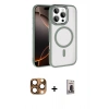 MARSİLYAN™- iPhone 16 Pro Max Kılıf Kıvılcım Prime - Siyah Bilvis Hayalet Cam Ekran Koruyucu + Pers Alüminyum Kamera Lens - CLTM