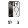 MARSİLYAN™- iPhone 16 Pro Max Kılıf Kıvılcım Prime - Siyah Bilvis Hayalet Cam Ekran Koruyucu + Pers Alüminyum Kamera Lens - GI