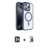 MARSİLYAN™- iPhone 16 Pro Max Kılıf Kıvılcım Prime - Siyah Bilvis Hayalet Cam Ekran Koruyucu + PVD Metal Kamera Lens - SH