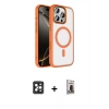 MARSİLYAN™- iPhone 16 Pro Max Kılıf Kıvılcım Prime - Siyah Bilvis Hayalet Cam Ekran Koruyucu + PVD Metal Kamera Lens - SH