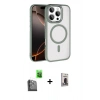 MARSİLYAN™- iPhone 16 Pro Max Kılıf Kıvılcım Prime - Siyah Bilvis Hayalet Cam Ekran Koruyucu + Siyah Raze Metal Kamera Lens