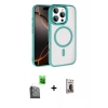 MARSİLYAN™- iPhone 16 Pro Max Kılıf Kıvılcım Prime - Siyah Bilvis Hayalet Cam Ekran Koruyucu + Siyah Raze Metal Kamera Lens