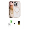 MARSİLYAN™- iPhone 16 Pro Max Kılıf Kıvılcım Prime - Siyah Buffer Cam Ekran Koruyucu + Raze Metal Kamera Lens - BZ