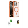 MARSİLYAN™- iPhone 16 Pro Max Kılıf Kıvılcım Prime - Siyah Buffer Cam Ekran Koruyucu + Raze Metal Kamera Lens - BZ
