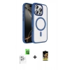 MARSİLYAN™- iPhone 16 Pro Max Kılıf Kıvılcım Prime - Siyah Buffer Cam Ekran Koruyucu + Raze Metal Kamera Lens - BZ