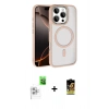 MARSİLYAN™- iPhone 16 Pro Max Kılıf Kıvılcım Prime - Siyah Buffer Cam Ekran Koruyucu + Raze Metal Kamera Lens - BZ