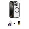 MARSİLYAN™- iPhone 16 Pro Max Kılıf Kıvılcım Prime - Siyah Buffer Cam Ekran Koruyucu + Bilvis Titan Kamera Lens - GS