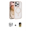 MARSİLYAN™- iPhone 16 Pro Max Kılıf Kıvılcım Prime - Siyah Buffer Cam Ekran Koruyucu + Pers Alüminyum Kamera Lens - GS