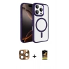 MARSİLYAN™- iPhone 16 Pro Max Kılıf Kıvılcım Prime - Siyah Buffer Cam Ekran Koruyucu + Pers Alüminyum Kamera Lens - CLTM