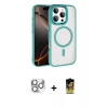 MARSİLYAN™- iPhone 16 Pro Max Kılıf Kıvılcım Prime - Siyah Buffer Cam Ekran Koruyucu + Pers Alüminyum Kamera Lens - GS