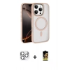MARSİLYAN™- iPhone 16 Pro Max Kılıf Kıvılcım Prime - Siyah Buffer Cam Ekran Koruyucu + Pers Alüminyum Kamera Lens - GS