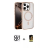 MARSİLYAN™- iPhone 16 Pro Max Kılıf Kıvılcım Prime - Siyah Buffer Cam Ekran Koruyucu + Pers Alüminyum Kamera Lens - GI