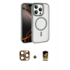 MARSİLYAN™- iPhone 16 Pro Max Kılıf Kıvılcım Prime - Siyah Buffer Cam Ekran Koruyucu + Pers Alüminyum Kamera Lens - CLTM
