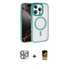 MARSİLYAN™- iPhone 16 Pro Max Kılıf Kıvılcım Prime - Siyah Buffer Cam Ekran Koruyucu + Pers Alüminyum Kamera Lens - GI