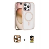 MARSİLYAN™- iPhone 16 Pro Max Kılıf Kıvılcım Prime - Siyah Buffer Cam Ekran Koruyucu + Pers Alüminyum Kamera Lens - CLTM