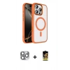 MARSİLYAN™- iPhone 16 Pro Max Kılıf Kıvılcım Prime - Siyah Buffer Cam Ekran Koruyucu + Pers Alüminyum Kamera Lens - GI