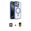 MARSİLYAN™- iPhone 16 Pro Max Kılıf Kıvılcım Prime - Siyah Buffer Cam Ekran Koruyucu + PVD Metal Kamera Lens - SH