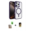 MARSİLYAN™- iPhone 16 Pro Max Kılıf Kıvılcım Prime - Siyah Buffer Cam Ekran Koruyucu + Raze Metal Kamera Lens - CLTM