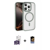 MARSİLYAN™- iPhone 16 Pro Max Kılıf Kıvılcım Prime - Siyah Buffer Hayalet Cam Ekran Koruyucu + Bilvis Titan Kamera Lens - GS