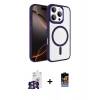 MARSİLYAN™- iPhone 16 Pro Max Kılıf Kıvılcım Prime - Siyah Buffer Hayalet Cam Ekran Koruyucu + Bilvis Titan Kamera Lens - GS