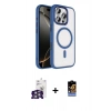 MARSİLYAN™- iPhone 16 Pro Max Kılıf Kıvılcım Prime - Siyah Buffer Hayalet Cam Ekran Koruyucu + Bilvis Titan Kamera Lens - GS
