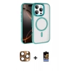 MARSİLYAN™- iPhone 16 Pro Max Kılıf Kıvılcım Prime - Siyah Buffer Hayalet Cam Ekran Koruyucu + Pers Alüminyum Kamera Lens - CLTM