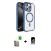 MARSİLYAN™- iPhone 16 Pro Max Kılıf Kıvılcım Prime - Siyah Buffer Hayalet Cam Ekran Koruyucu + Raze Metal Kamera Lens - CLTM