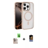 MARSİLYAN™- iPhone 16 Pro Max Kılıf Kıvılcım Prime - Siyah Buffer Hayalet Cam Ekran Koruyucu + Raze Metal Kamera Lens - NLGY