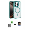 MARSİLYAN™- iPhone 16 Pro Max Kılıf Kıvılcım Prime - Siyah Buffer Hayalet Cam Ekran Koruyucu + Raze Metal Kamera Lens - SH