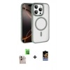 MARSİLYAN™- iPhone 16 Pro Max Kılıf Kıvılcım Prime - Siyah Buffer Hayalet Cam Ekran Koruyucu + Raze Metal Kamera Lens - NLGY