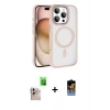MARSİLYAN™- iPhone 16 Pro Max Kılıf Kıvılcım Prime - Siyah Buffer Hayalet Cam Ekran Koruyucu + Raze Metal Kamera Lens - NLGY