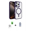 MARSİLYAN™- iPhone 16 Pro Max Kılıf Kıvılcım Prime - Siyah Joko Magic 5D Cam + Raze Metal Kamera Lens - BZ