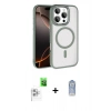 MARSİLYAN™- iPhone 16 Pro Max Kılıf Kıvılcım Prime - Siyah Joko Magic 5D Cam + Raze Metal Kamera Lens - BZ