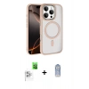 MARSİLYAN™- iPhone 16 Pro Max Kılıf Kıvılcım Prime - Siyah Joko Magic 5D Cam + Raze Metal Kamera Lens - BZ