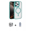 MARSİLYAN™- iPhone 16 Pro Max Kılıf Kıvılcım Prime - Siyah Joko Magic 5D Cam + Gri Pers Alüminyum Kamera Lens