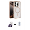 MARSİLYAN™- iPhone 16 Pro Max Kılıf Kıvılcım Prime - Siyah Joko Magic 5D Cam + Gümüş Bilvis Titan Kamera Lens