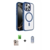 MARSİLYAN™- iPhone 16 Pro Max Kılıf Kıvılcım Prime - Siyah Joko Magic 5D Cam + Natural Grey Raze Metal Kamera Lens