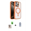 MARSİLYAN™- iPhone 16 Pro Max Kılıf Kıvılcım Prime - Siyah Joko Magic 5D Cam + Natural Grey Raze Metal Kamera Lens