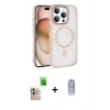 MARSİLYAN™- iPhone 16 Pro Max Kılıf Kıvılcım Prime - Siyah Joko Magic 5D Cam + Natural Grey Raze Metal Kamera Lens