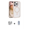MARSİLYAN™- iPhone 16 Pro Max Kılıf Kıvılcım Prime - Siyah Joko Magic 5D Cam + Pers Alüminyum Kamera Lens - GS