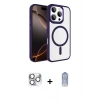 MARSİLYAN™- iPhone 16 Pro Max Kılıf Kıvılcım Prime - Siyah Joko Magic 5D Cam + Pers Alüminyum Kamera Lens - GS