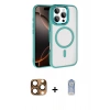 MARSİLYAN™- iPhone 16 Pro Max Kılıf Kıvılcım Prime - Siyah Joko Magic 5D Cam + Pers Alüminyum Kamera Lens - CLTM