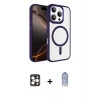 MARSİLYAN™- iPhone 16 Pro Max Kılıf Kıvılcım Prime - Siyah Joko Magic 5D Cam + PVD Metal Kamera Lens - GD