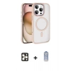 MARSİLYAN™- iPhone 16 Pro Max Kılıf Kıvılcım Prime - Siyah Joko Magic 5D Cam + PVD Metal Kamera Lens - GD