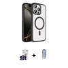 MARSİLYAN™- iPhone 16 Pro Max Kılıf Kıvılcım Prime - Siyah Joko Magic 5D Cam + Bilvis Titan Kamera Lens - TMGI