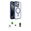 MARSİLYAN™- iPhone 16 Pro Max Kılıf Kıvılcım Prime - Siyah Joko Magic 5D Hayalet Cam + Raze Metal Kamera Lens - BZ